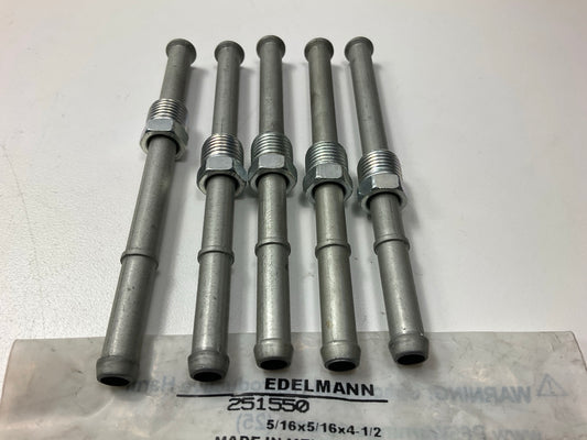 (5) Edelmann 251550 Trans Oil Coolant Line Adapter , 5/16'' Tube X 5/16'' Flare