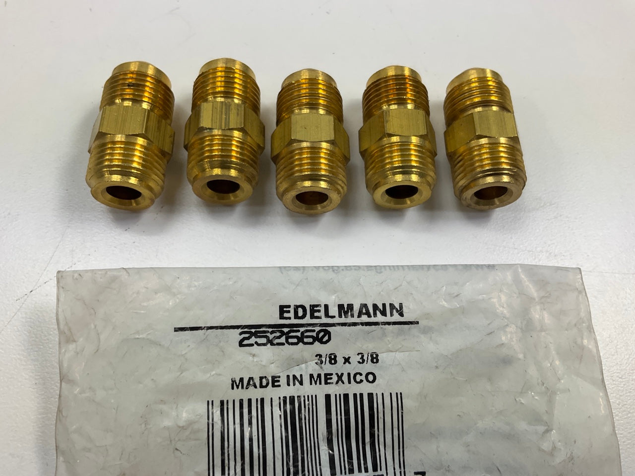 (5) Edelmann 252660 3/8'' Inverted Flare To SAE Flare Adapters, GM Power Steering