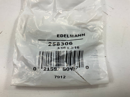 (5) Edelmann 258306 Std-dual Master Cylinder Brake Fitting 3/16'' Female X Male