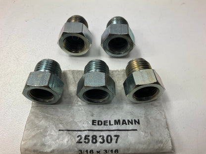 (5) Edelmann 258307 STD To Dual Master Cylinder Adapter 3/16'' Female X 3/16 Male