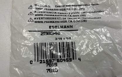 (5) Edelmann 258340 Standard To Dual Master Cylinder Adapter 3/16'' Female X 1/4''