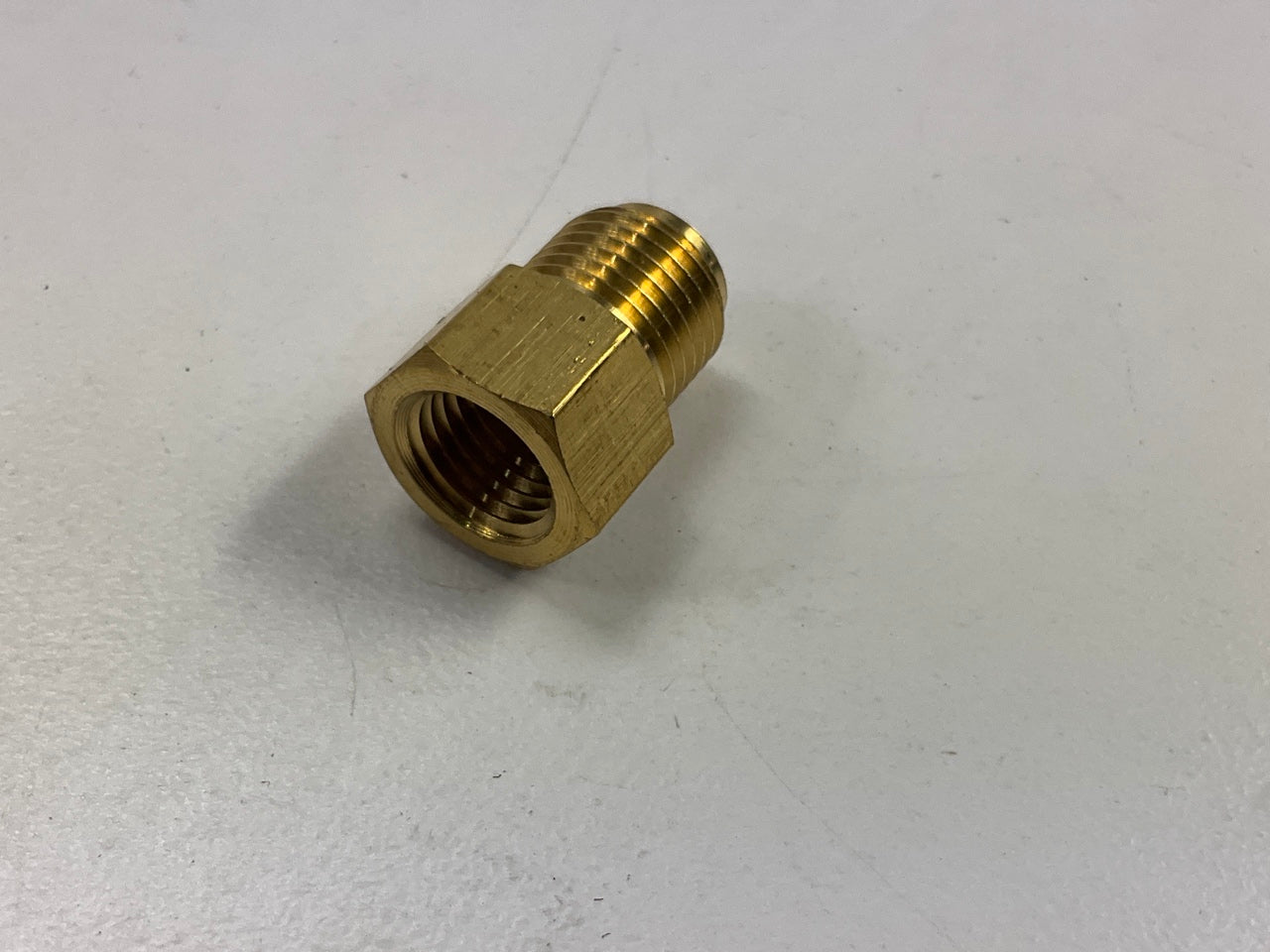 Edelmann 258340 Standard To Dual Master Cylinder Adapter, 3/8'' Female Inv X 1/4''