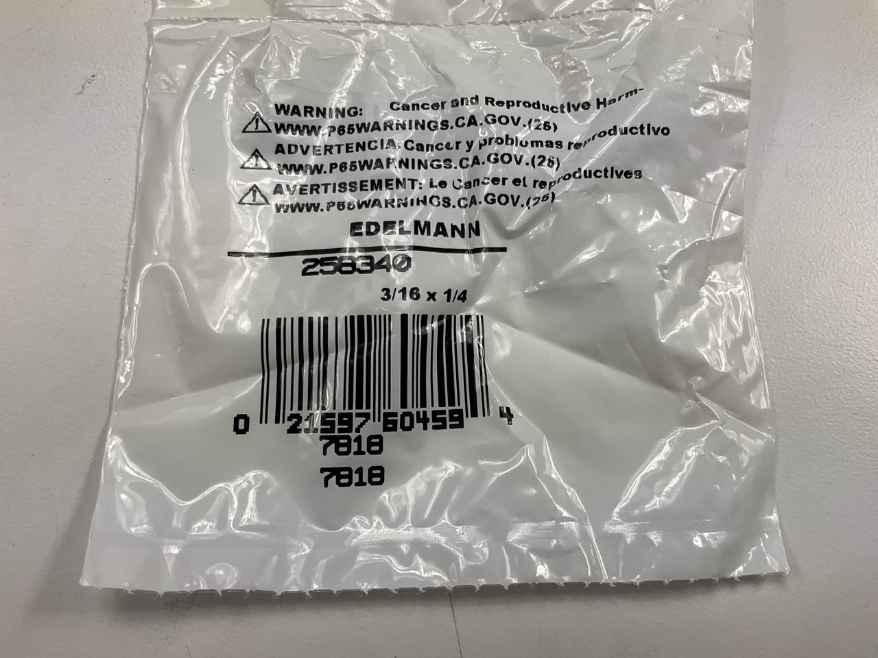 Edelmann 258340 Standard To Dual Master Cylinder Adapter, 3/8'' Female Inv X 1/4''