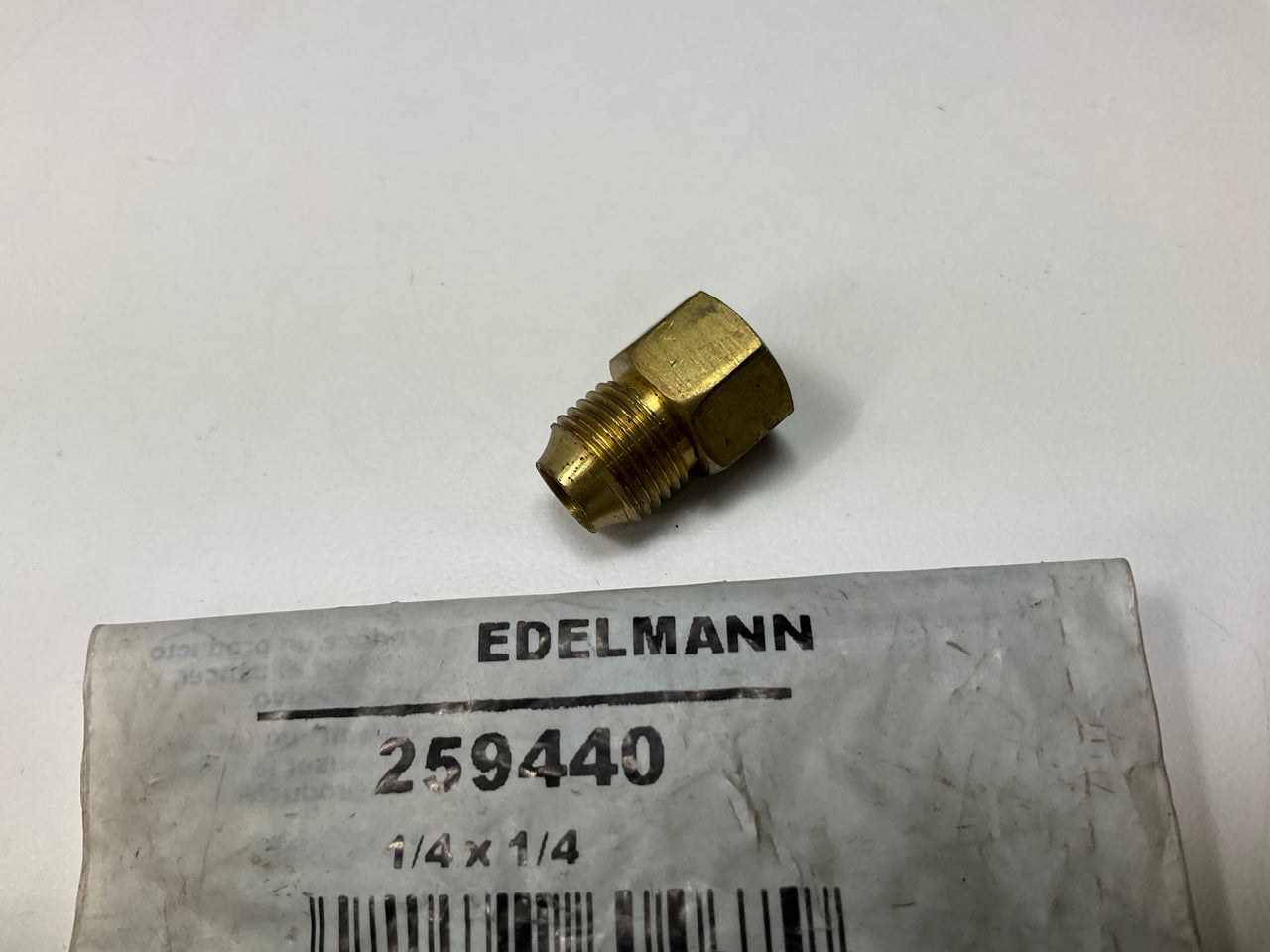 Edelmann 259440 A/C Filter Adapter, 1/4'' Female Flare X 1/2'' Male Double Comp.