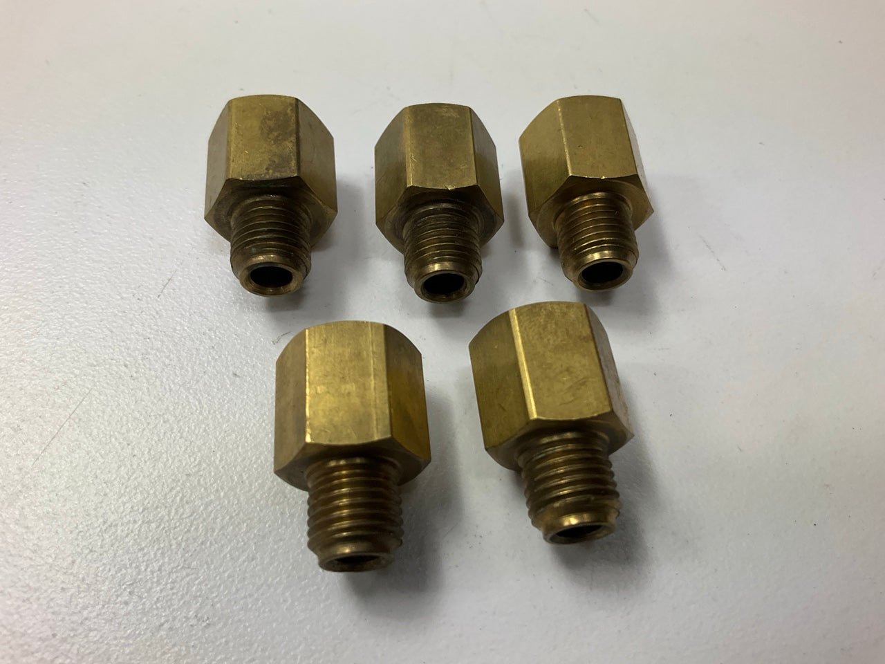 (5) Edelmann 262010 Brake Fitting Adapter, 3/8''-24 Inv. Flare X M10x1.00 Bubble