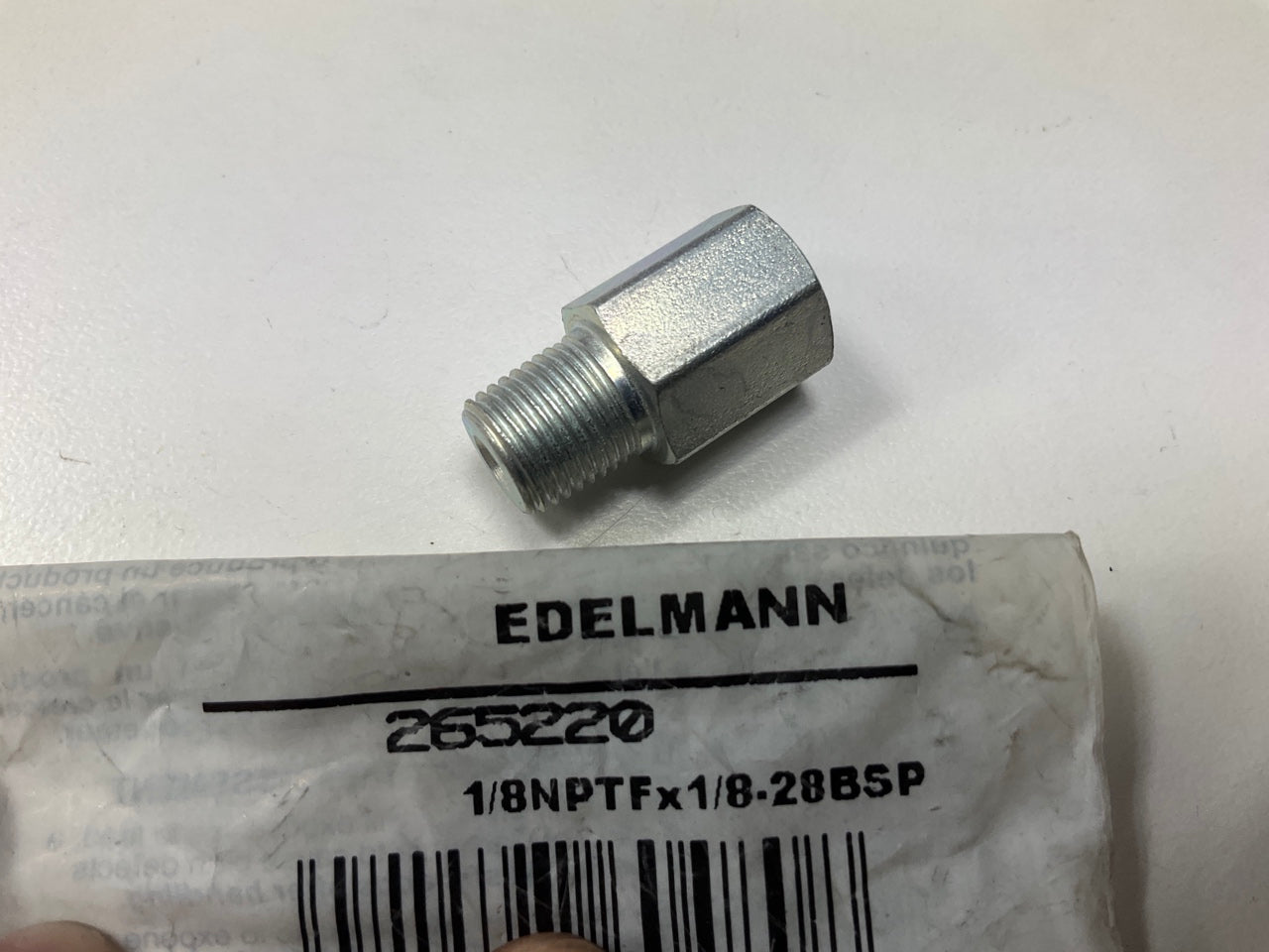 Edelmann 265220 Adapter For Oil Pressure Gauge 1/8'' Female NPTF X 1/8''-28 BSP