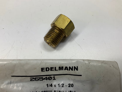 Edelmann 265401 Standard To Straight Adapter 1/4'' Brake Line X 1/2-20 Straight