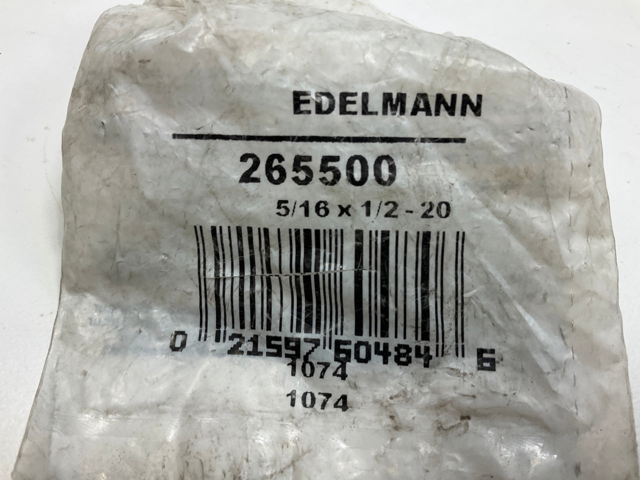Edelmann 265500 Brake Line Adapter, 5/16'' Line X 1/2''-20 Straight Thread