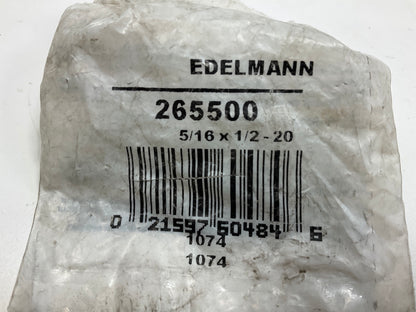 Edelmann 265500 Brake Line Adapter, 5/16'' Line X 1/2''-20 Straight Thread