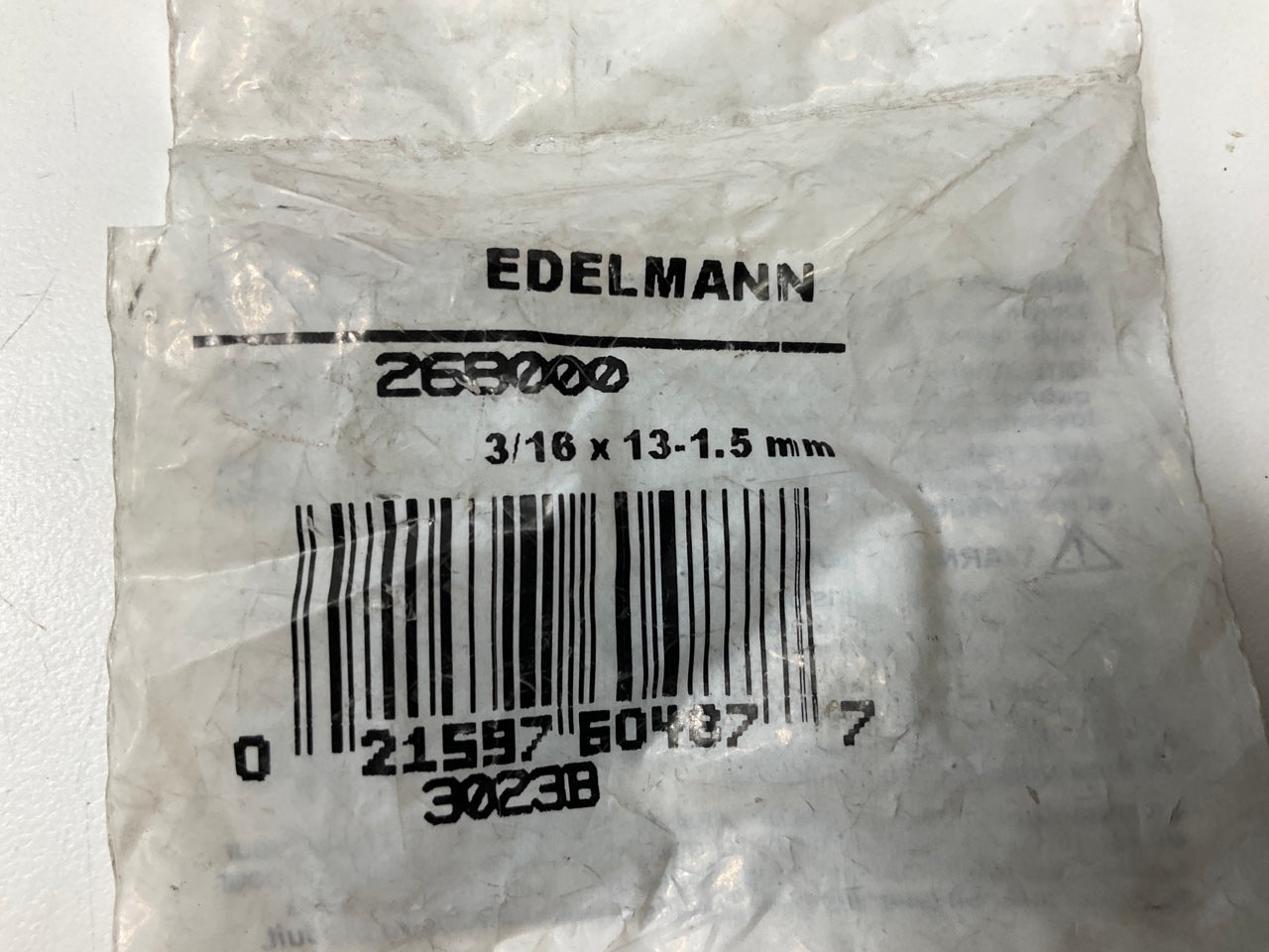 Edelmann 268000 Brake Line Adapter, 3/16'' 10-1.0mm X 13-1.5mm Metric Bubble