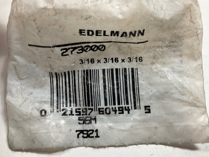 Edelmann 273000 Trailer Brake Metric Tee 3/16'' Fem X 3/16'' Inv X 3/16'' Male
