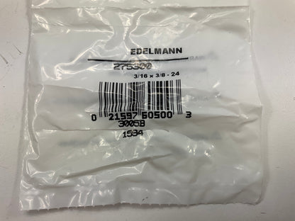 Edelmann 275300 Brake Line Union, 3/16'' Bubble Flare, 3/8''-24 Thread