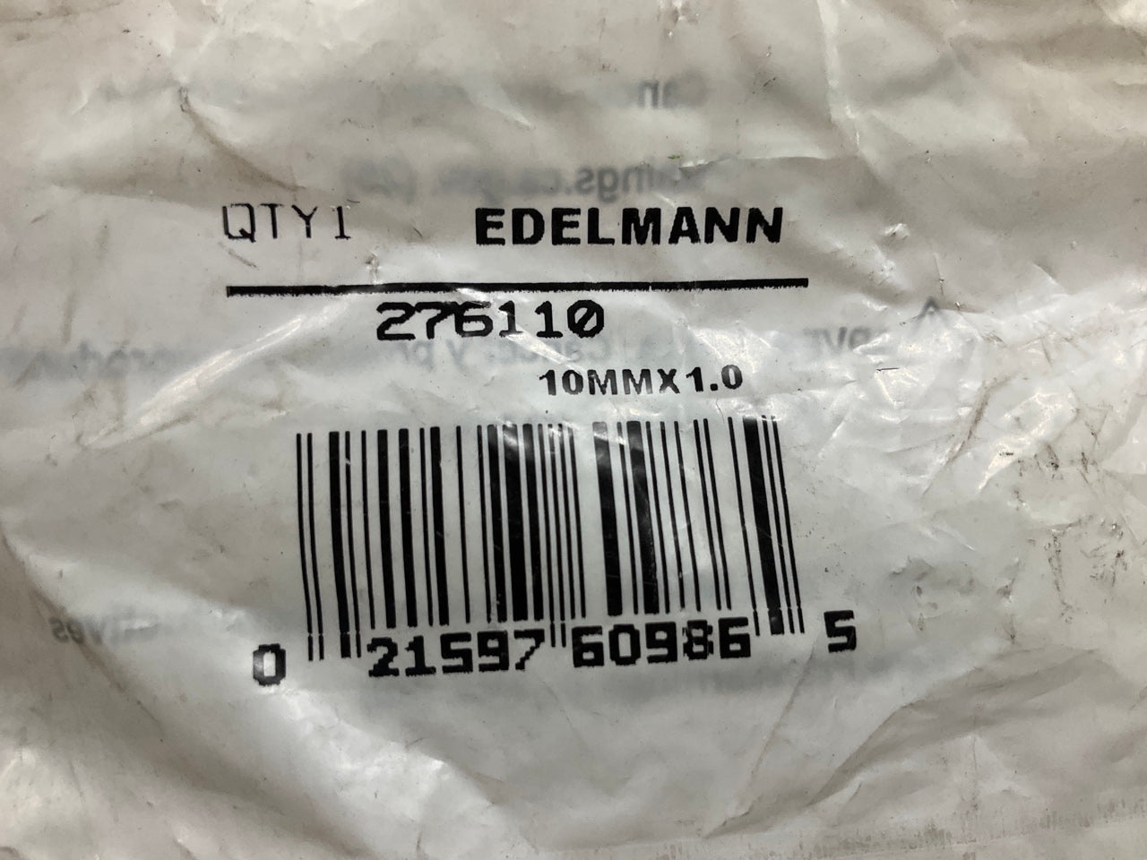 Edelmann 276110 Metric Bubble Flare Tube Nut, 3/16'' Bubble, 10-1.0mm Thread