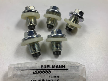 (5) Edelmann 280000 Metric Self-tapping 14mm Oversize Magnetic Drain Plug