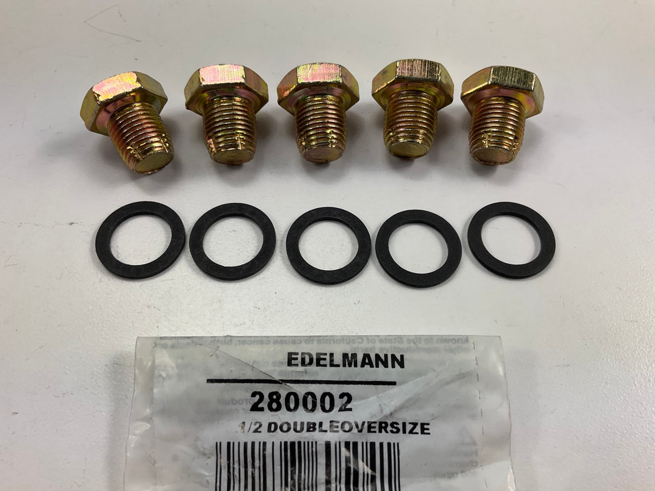 (5) Edelmann 820002 Self-tapping 1/2'' Double Oversize Drain Plugs