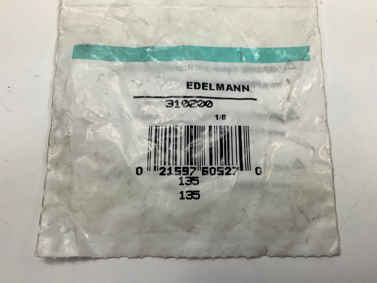 Edelmann 310200 Back Seating Drain Cock Valve, 1/8'' Pipe Thread