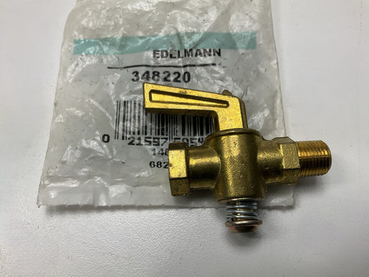 Edelmann 348220 Male & Female Shut-Off Cock Valve; 1/8'' Pipe Threads, 15 PSI