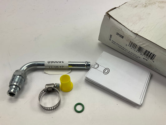 Edelmann 39100 90 Deg. Power Steering Line End Fitting; 3/8 Swivel  X 3/8 Beaded