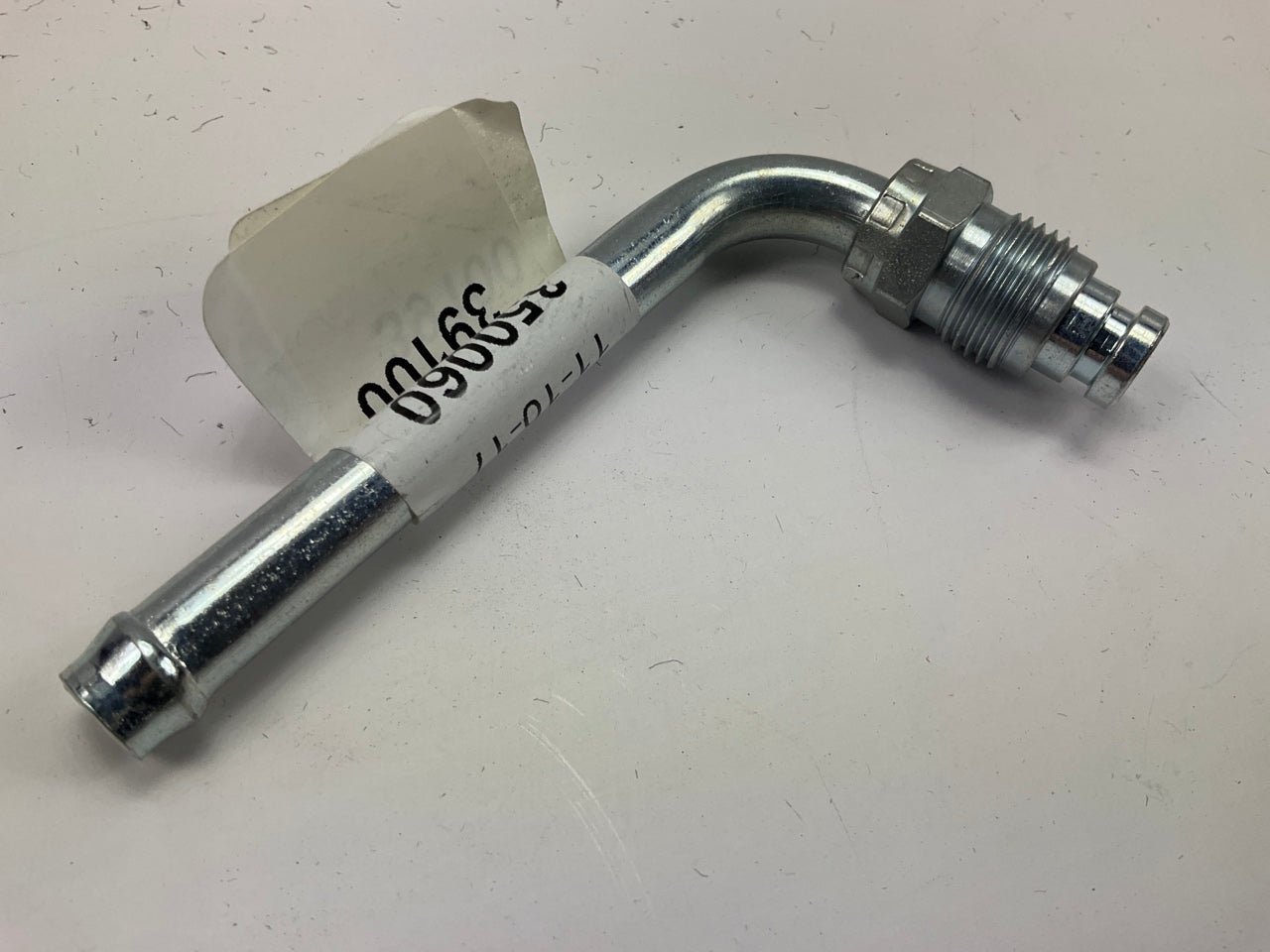 Edelmann 39100 90 Deg. Power Steering Line End Fitting; 3/8 Swivel  X 3/8 Beaded