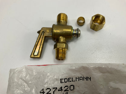 Edelmann 427420 Compression Straightway Shut-Off Cock Valve 1/4'' X 1/8'' Thread