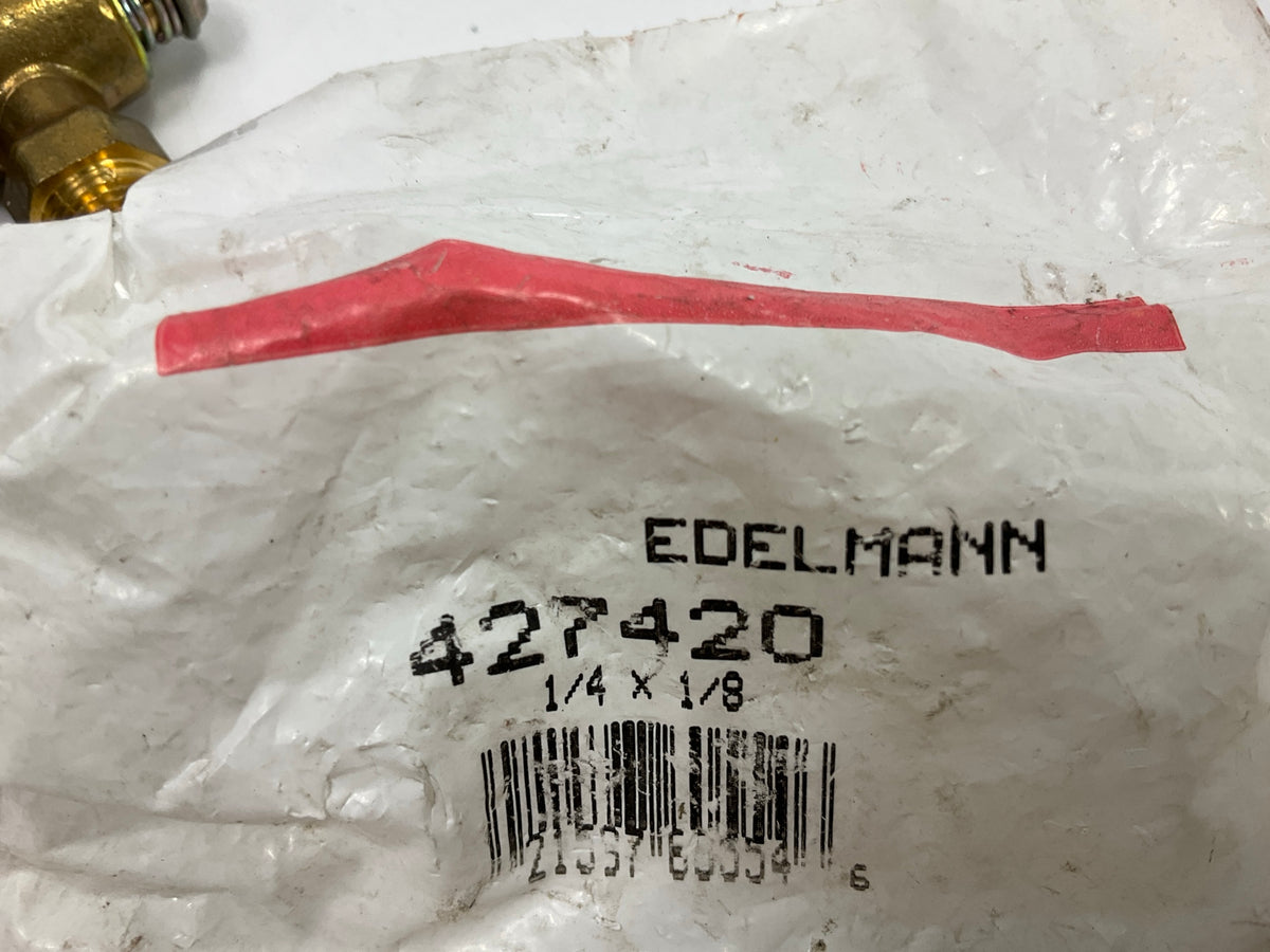 Edelmann 427420 Compression Straightway Shut-Off Cock Valve 1/4'' X 1/8'' Thread