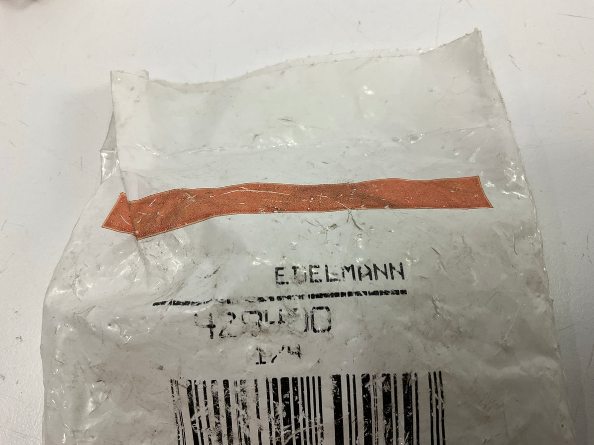 Edelmann 428400 Brass Compression Double Shut-Off Cock Valve 1/4'' Tube Size