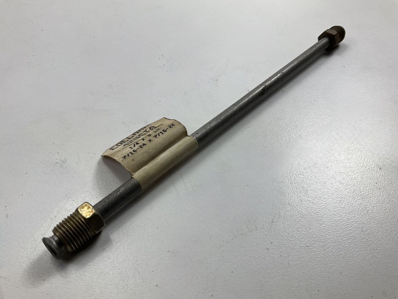 Edelmann 428STA 1/4'' (7/16-24'') X 1/4'' (7/16-24'') X 8'' Long Inverted Flare Brake