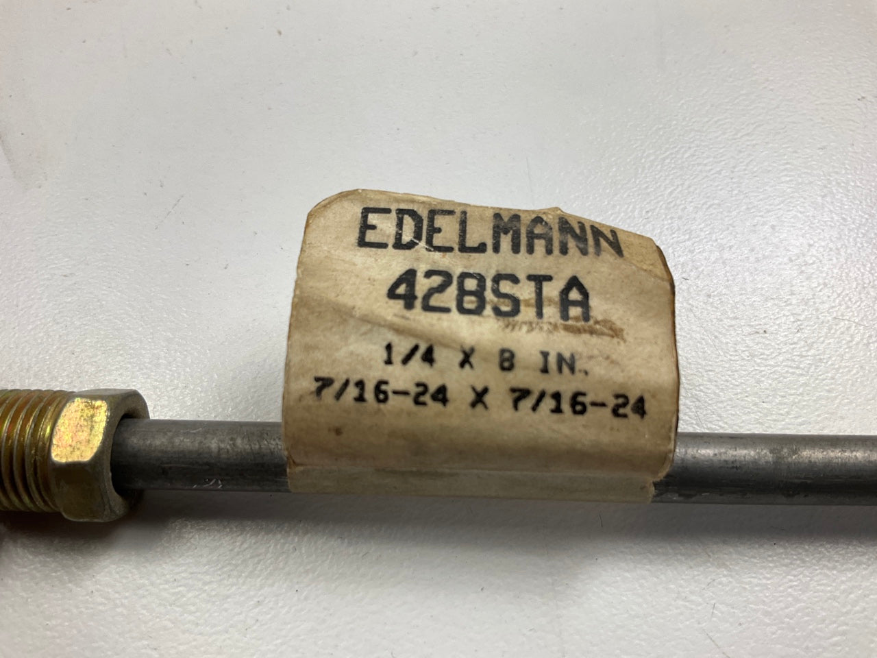 Edelmann 428STA 1/4'' (7/16-24'') X 1/4'' (7/16-24'') X 8'' Long Inverted Flare Brake