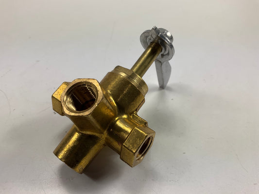 Edelmann 470400 Brass 4-Way Shut-Off Cock Shut-off Valve - 1/4'' Female NPT