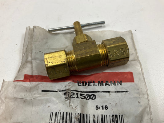 Edelmann 521500 Compression Double Needle Valve Straightway, 5/16'' Tube