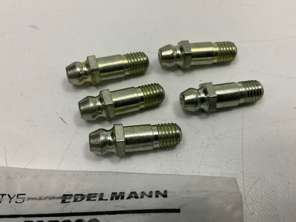 (5) Edelmann 608000 Long Straight Grease Fittings 1/4''-28 Thread X 31/32'' Long