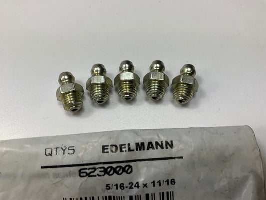 Edelmann 623000 Grease Fittings 5/16''-24 Standard Thread X 11/16'' Length