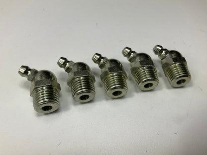 (5) Edelmann 628000 Grease Fitting 67-1/2 Degree Elbow  1/4'' Male Pipe Thread