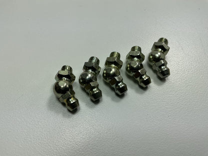 (5) Edelmann 681000 45° Male Elbow Grease Fittings 6-1.0mm Thread X 16.5mm Long