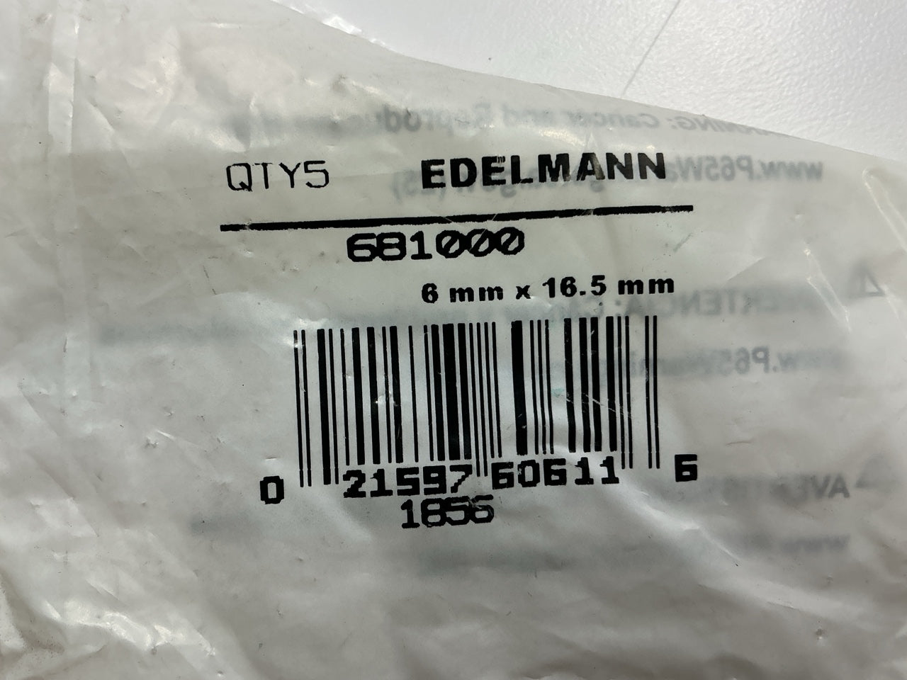 (5) Edelmann 681000 45° Male Elbow Grease Fittings 6-1.0mm Thread X 16.5mm Long