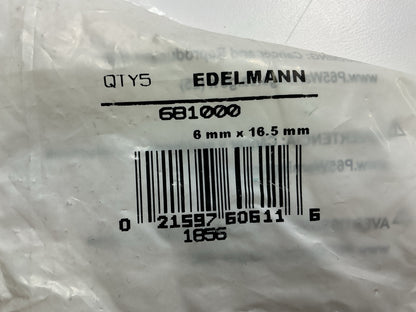 (5) Edelmann 681000 45° Male Elbow Grease Fittings 6-1.0mm Thread X 16.5mm Long