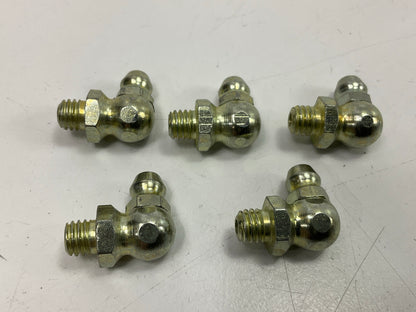 (5) Edelmann 682000 Male 90° Elbow Grease Fittings 6''-1.0MM Thread X 15.5MM Long