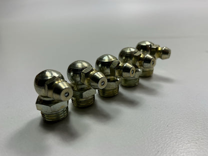 (5) Edelmann 688000 Male 90° Elbow Grease Fittings 10''-1.0MM Thread X 19.7MM