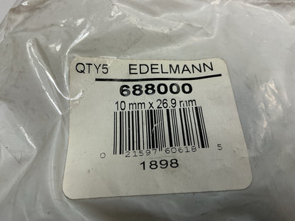 (5) Edelmann 688000 Male 90° Elbow Grease Fittings 10''-1.0MM Thread X 19.7MM