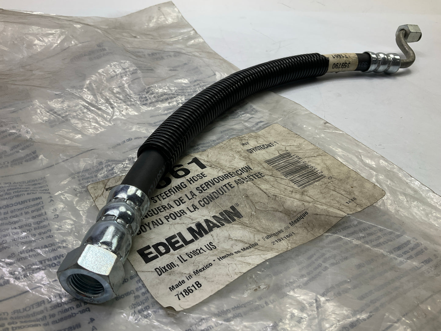 Edelmann 71861 Power Steering Pressure Hose For 1989-1998 Mazda MPV