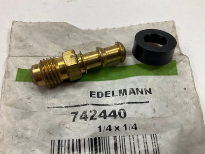 Edelmann 742440 Push-On Hose Fitting, SAE 1/4'' Tube X 1/4'' Hose