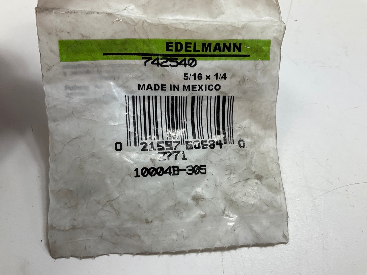 Edelmann 742540 Push-On Rigid Male Hose Fitting 5/16'' SAE Flare X 1/4'' Hose