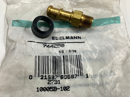 Edelmann 744250 Push-On Rigid Male Fitting 1/8 Pipe Thread X 5/16'' Barb Hose