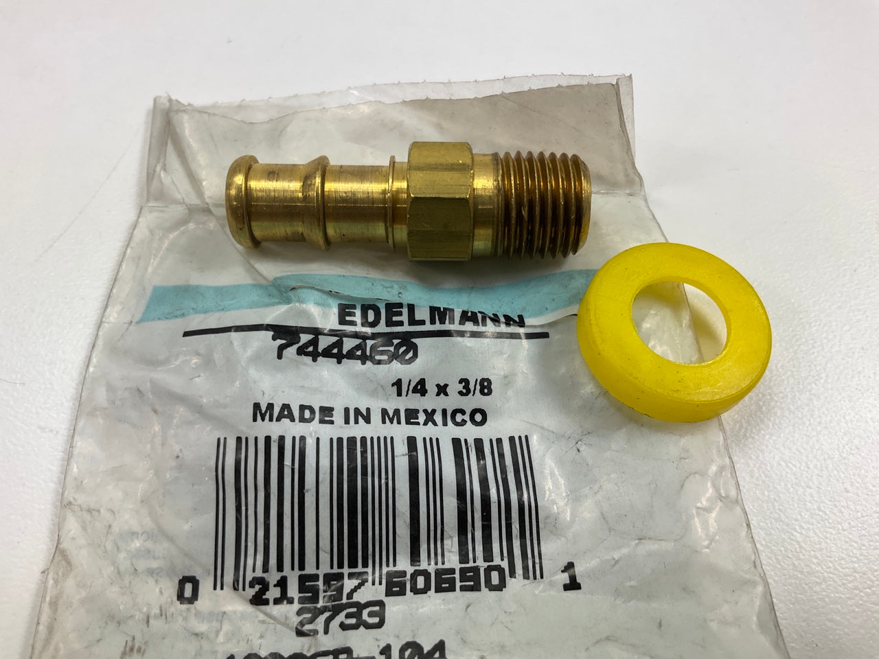 Edelmann 744460 Push-On Rigid Male Hose Fitting 1/4'' Pipe Thread X 3/8'' Hose