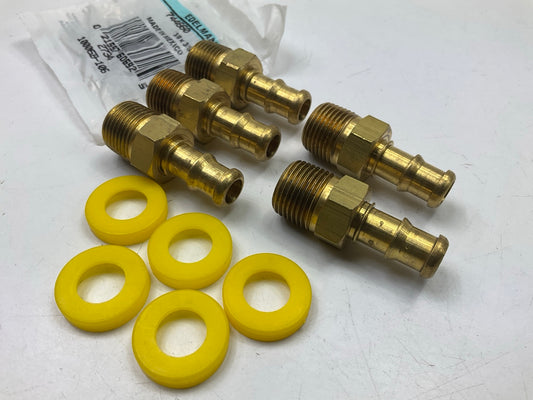 5 PACK - Edelmann  7444660 Push On 3/8'' Hose Fitting X 3/8'' Male Pipe Thread