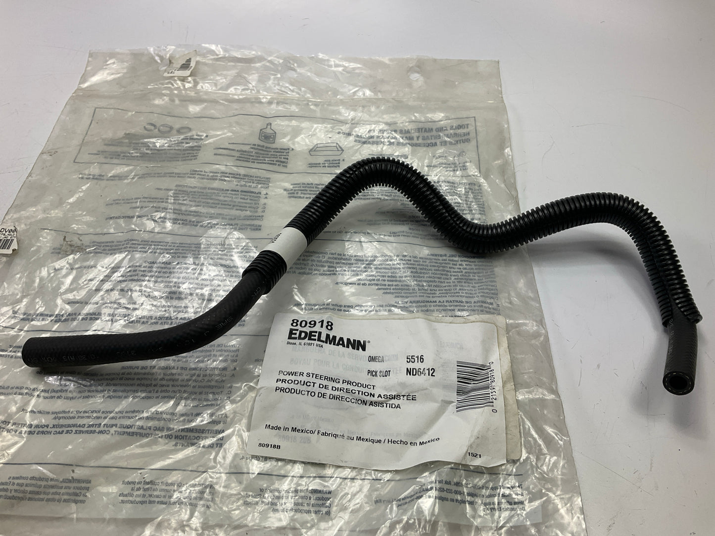Edelmann 80918 Power Steering Return Hose - 2010-2012 Ford Fusion, 07-12 MKZ