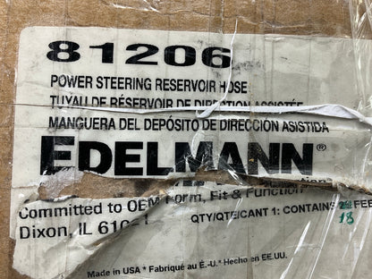 19 FEET - Edelmann 81206 Power Steering Return Hose 3/8''  SAE J2076