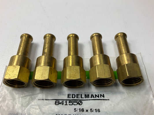 (5) Edelmann 841550 Clamp Style Female Hose Fitting 5/16'' Inv. Flared X 5/16''