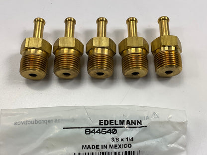 (5) Edelmann 844640 Clamp-Style Rigid Male Fitting 3/8'' Male NPT X 1/4'' Hose