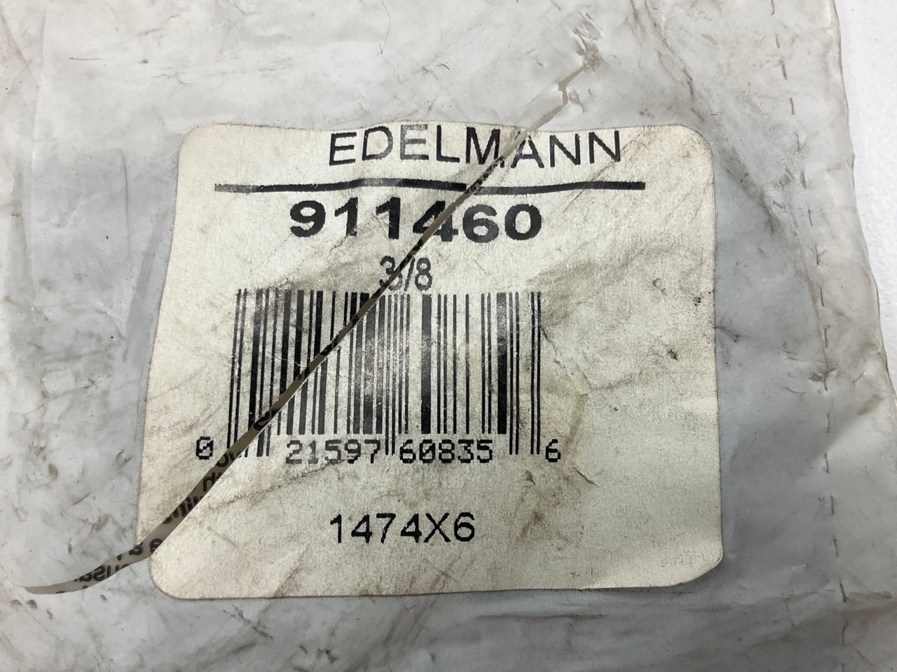 Edelmann 911460 Air Brake Tubing Bulkhead Union Coupler Fitting, 3/8'' Tube OD